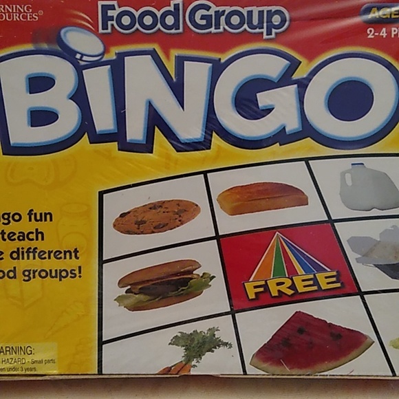 Learning Resources Other - Kids Game Food Recognition Bingo New